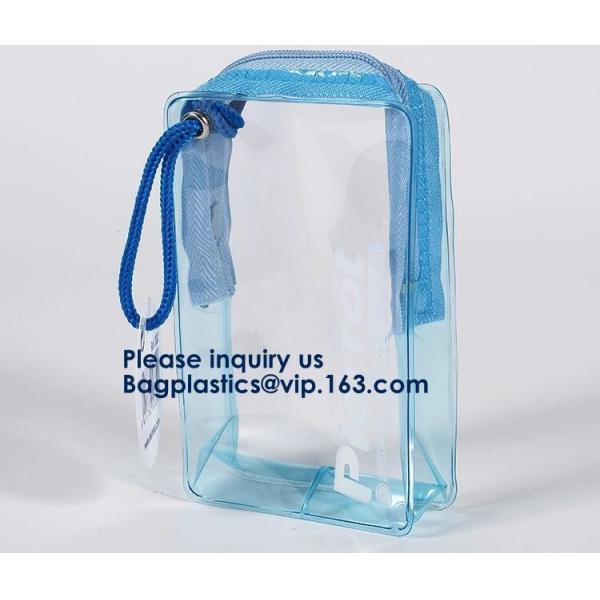 Pvc Makeup Cosmetic Bag Resealable PVC Slider Zip Poly CPE Material, makeup mini clear PVC cosmetic bag
