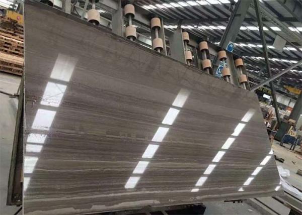 Wooden Grain Brown Marble Stone Slab Tile Brown Color Natural Marble Plate