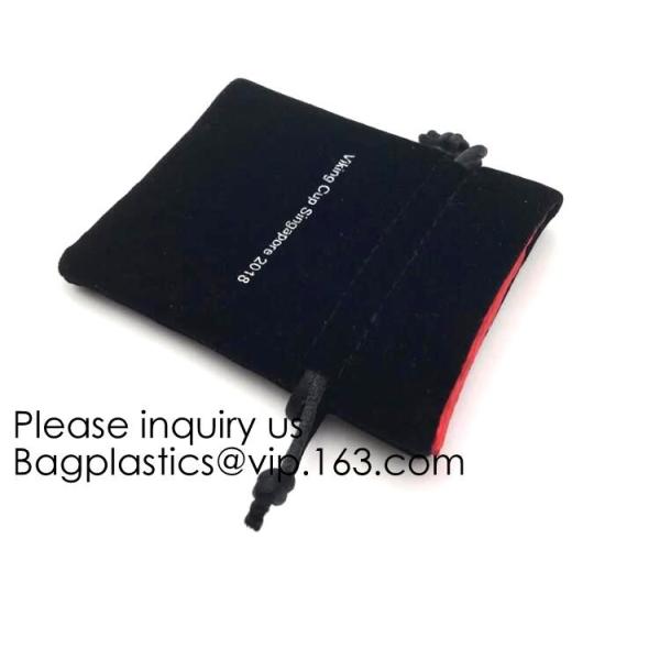 Velvet Jewellery Drawstring Bag Gift Pouches with Tassels for Wedding Party Christmas Pink and Winegift pouches jewelry