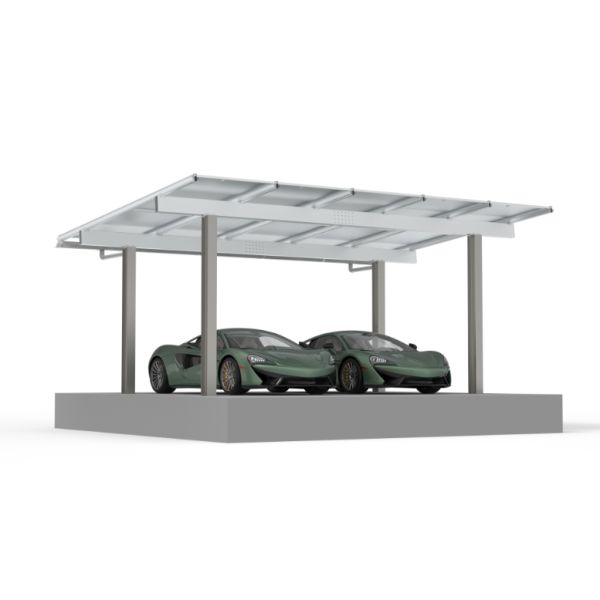 Pre Engineered Solar Parking Canopies Robust COM Portal Frame Carport Advanced