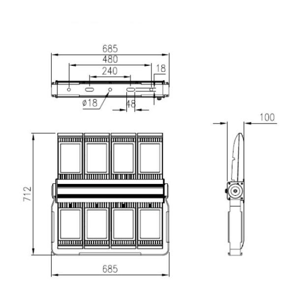 света 600В узкого луча на открытом воздухе, КЭ освещения спортивной площадки спортзала, РоХС перечислили водителя Меанвелл