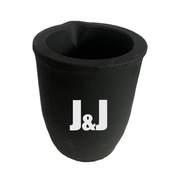 Non Ferrous Metal Melting Crucible , Cylindrical Graphite Crucible For Gold Melting