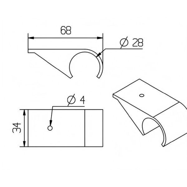 Plastic Desktop Clasp for OD 28mm Lean Pipe and Support BoardProduction Line