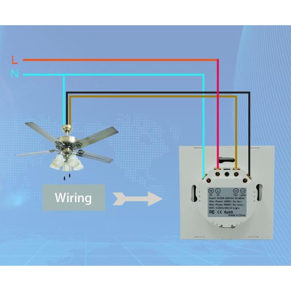86*86mm 4 Gang Touch Dimmer Switch Iot Light Switch EU Standard