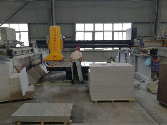 Machine de découpe de pierre à quatre tranches pour les dalles de colonne de granit, de marbre et de quartz