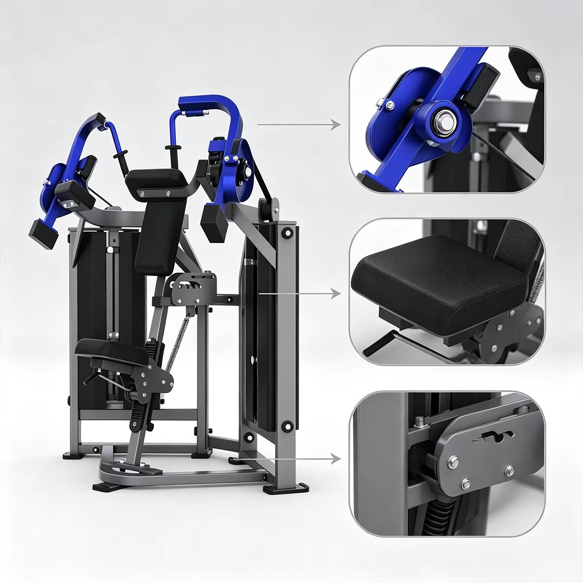 MTS04 Triceps Machine Pin Loaded Seated Triceps Extension Commercial Gym Equipment
