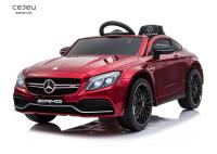 O Benz C63 licenciou crianças monta no cabo a pilhas do carro 12v7AH conduziu faróis
