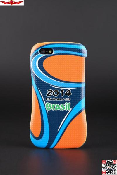 3D Printing 2014 Brazil World Cup Aluminum Bumper With PC Back Cover Cases For Iphone 5 5S