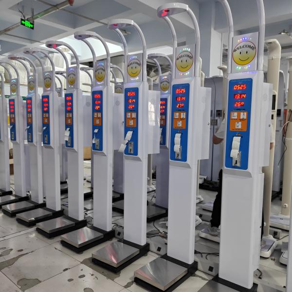 Coin Operated Height Weight BMI Machine for Weight Range 1-200kg and Height Range 0-200cm