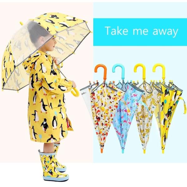 Promotion Rainproof Semi Automatic Kids Compact Umbrella With Cartoon Pattern
