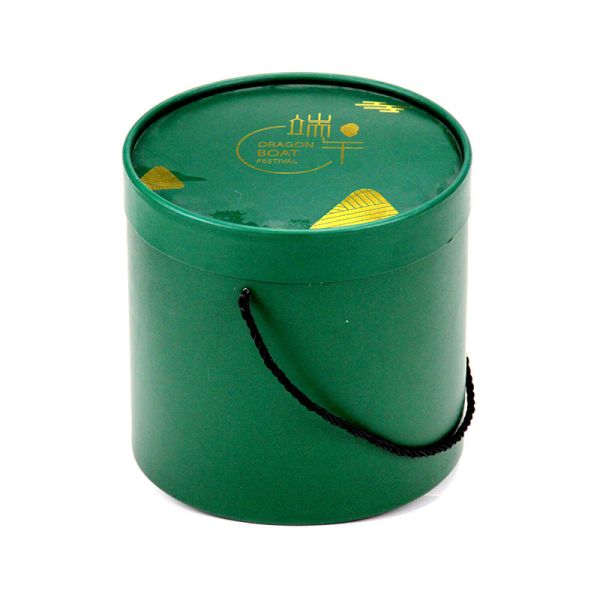 OEM Christmas Paper Tube Gift Box Packaging Tea Kraft Tube Packaging With Handle