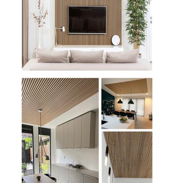 21 мм акустические звукопоглощающие панели натуральное дерево фанера Mdf для стен