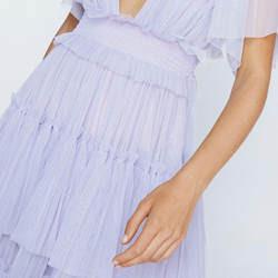                  Fashion Custom Women Clothing Manufacturers Elegant Casual Deep V-Neck Short Sleeve Women Evening Mesh Dresses Maxi Party Dress             
