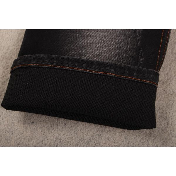 12oz Black Backside Double Layer Tie Dye and Carded Yarn Denim Fabric