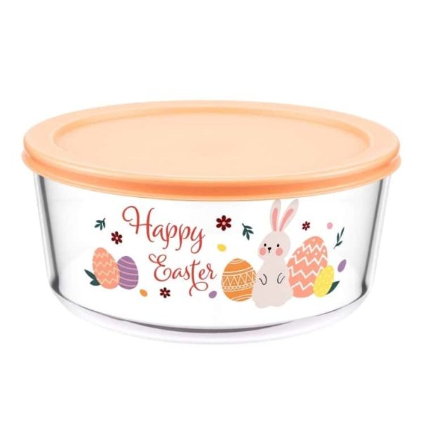 IKOO Freezer Safe Custom Glass Food Container with Christmas Design and Customizable Options