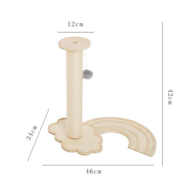 Original Wood Color Cat Tree Scratching Post 900g Perfect for Indoor Cats and Kittens