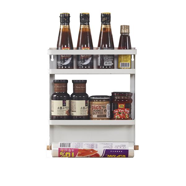 Storage Holders Racks Metal Fridge Shelf Magnetic Spice Rack Organizer for Refrigerator