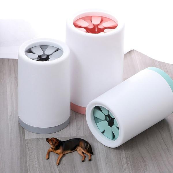 Limpiador de patas de perro de 360 grados Taza Blanca de silicona para perros