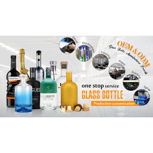 500ml 700ml 750ml 1000ml Glass Bottle Tequila Vodka Whiskey Bottle Base Material Glass