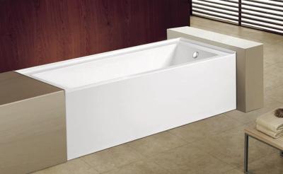 cUPC skirted acrylic transparent bathtub 3 sides tile flange 4mm pure acrylic sheet