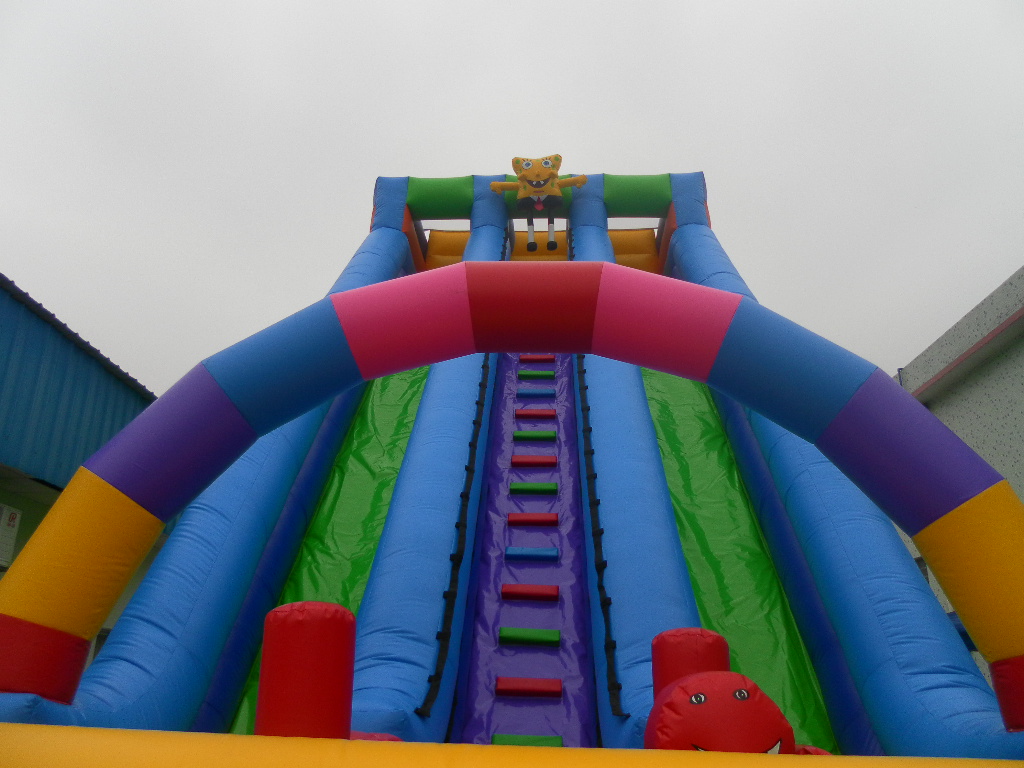 Factory Custom Outdoor rainbow Inflatable Amusement Park/inflatable Water Slide/slip n Slide for Party Rentals