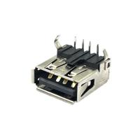 90 Graus 2.0 USB tipo a receptáculo Conector Porta 4 Pinos Fêmea 30V 1.5A