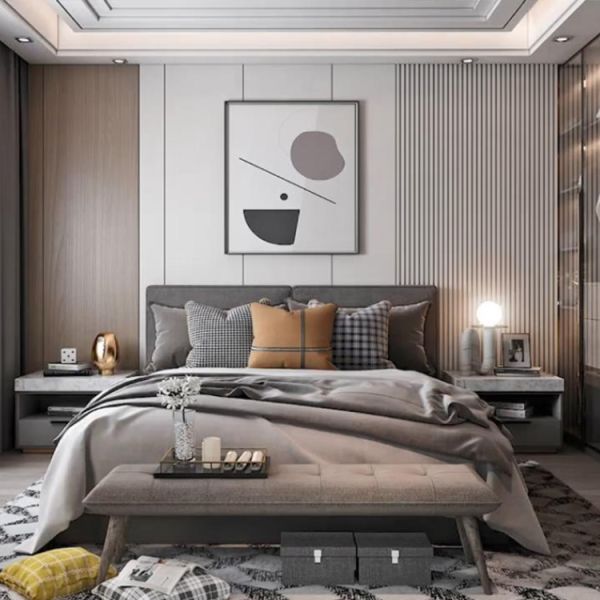 Customized Eco Friendly Indoor Irregular Grille Wpc Wall Panel 160x24 Cladding