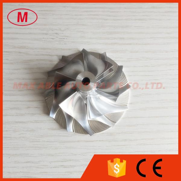 RHB5 45.50/65.00mm 6+6 blades turbo aluminum 2618/milling/billet compressor wheel for VF10 Upgrade
