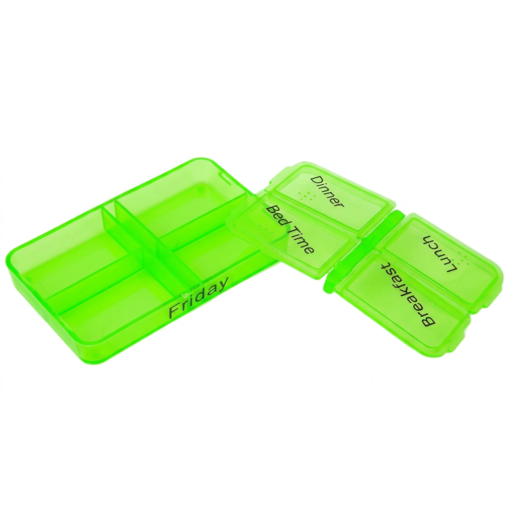 Promotional Medical Week-Long PP Pill Organizer Customizable Logo Medicine Box Storage Case