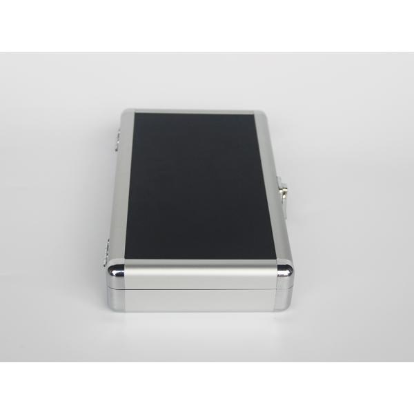 Silver Small Aluminum Hard Case With 180 Degree Open Easy Transport