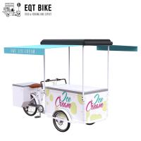 EQT 138L Fridge Ice Cream Tricycle Cargo Bike For Sale High Quality Front Loading Pedal Assist Freezer