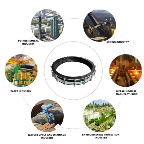 JIS 200mm Rubber Joint Pipe Galvanized Rubber Duct Expansion Joints