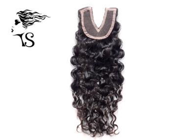 Swiss Lace Kinky Curly Lace Frontal Closure Human Hair V Part For Black Girls