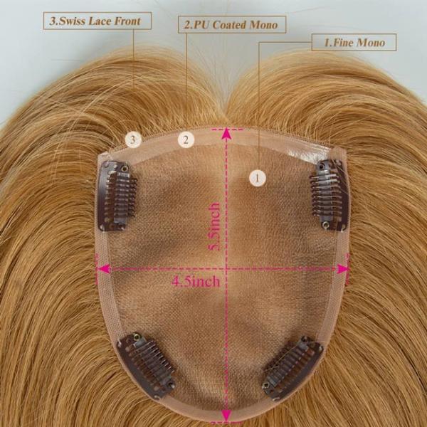 Natural Real Remy Mono Finos Perucas de Toupee Feminino Cabelo Humano Com Bangs