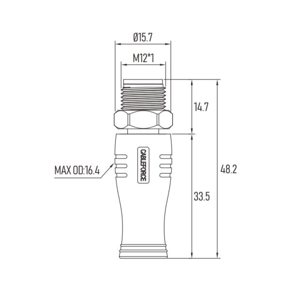 Соединитель поляка кода M12 8 разъем-вилки Pin a терминатора M12 8 с резистором 120Ω