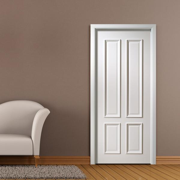 Solid Core 4 Panel Bedroom Door HDF MDF White Wood Interior Doors
