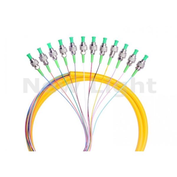 Single Mode FC UPC 12 Core Fanout Fiber Optic Pigtail with 0.9mm Diameter and Low Insertion Loss