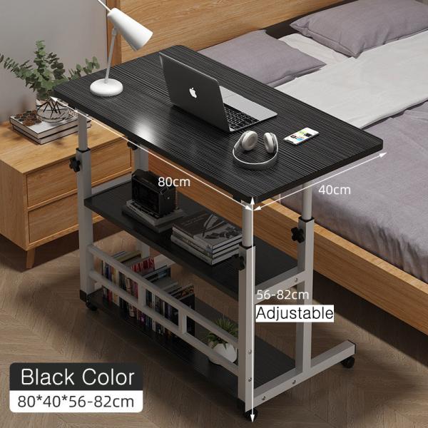 Student Study Height Adjustable Computer Desk Top Wood Modern Cheap Mobile Wheels Laptop Stand Work Station DNZ-16