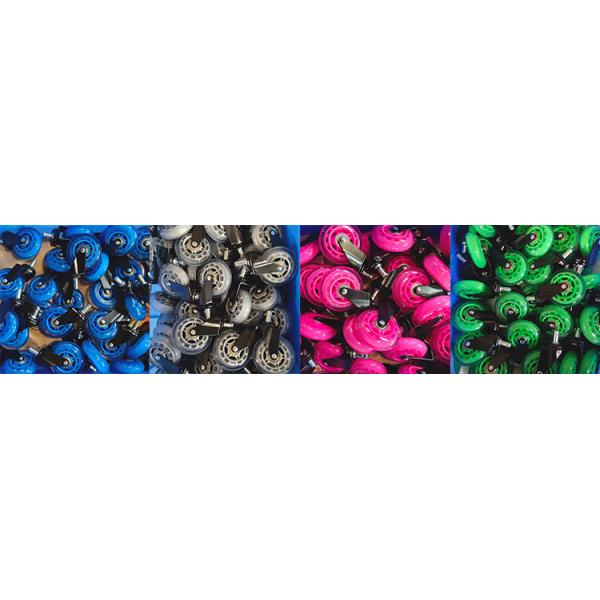 PU стержня кольца сжатия 3 дюймов мягкий катит прозрачное шарнирное соединение затыкает в рицинусах стула офиса