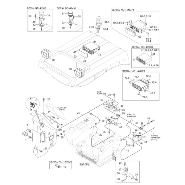 21N811151 21N8-11151 Harness Excavator Electric Parts Fitting For HYUNDAI R140LC-7 R160LC7