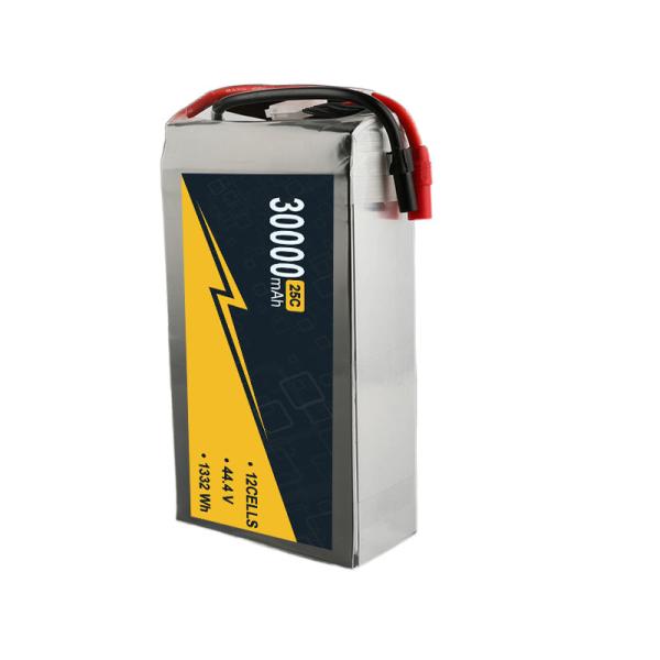 44.4v 30000mAh 12S1P UAV Lipo Battery HV Lipo Battery Long Cycle Life