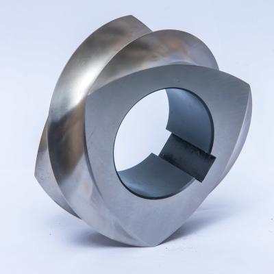 Triple Flight Extruder Screw Element Single Spline Shaft for Plastics Rubber Compounding