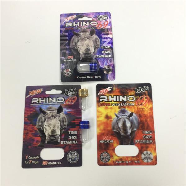 Blister Capsule Container Sexual Performance Pill Package Cards Customized Print
