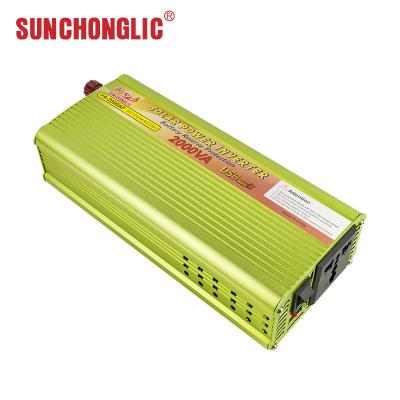 220V 2000va Forme d'onde sinusoïdale modifiée hors réseau Inverseur de puissance 50Hz Sortie 12V