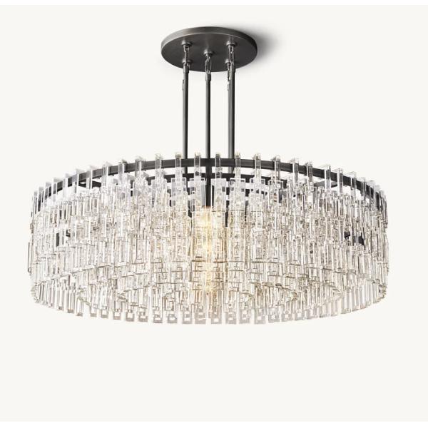 Contemporary Style LED Foyer Chandelier K9 Glass Crystal Large Size Voltage 85V-265V