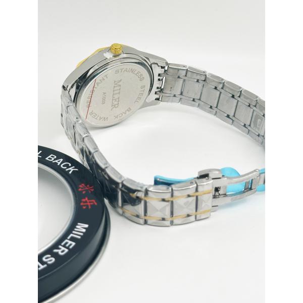 Miler Luxury Men Кварцевые часы Водостойкие Дата Неделя Светящиеся наручные часы Нержавеющая сталь Мужские часы