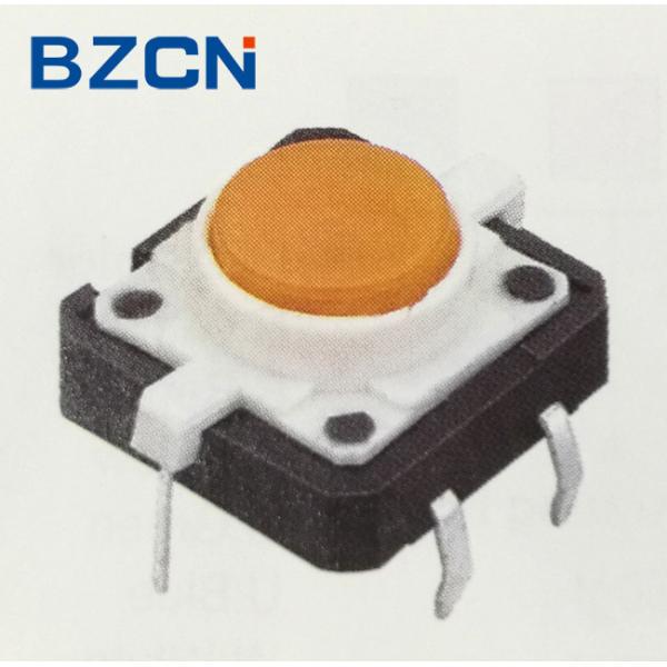 Yellow LED Light Illuminated Tactile Switch Tactile Push Button Switch With Cap Button