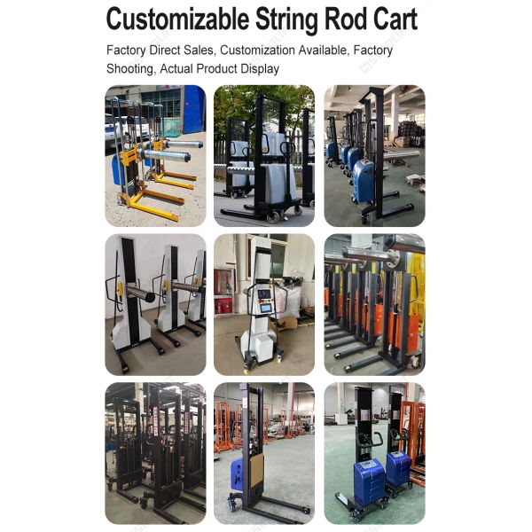 SINOLIFT CDD1019BF 1 Ton Electric Single-Arm Push-Pull Cart 1.95m Lifting Height Roll Material Handling Trolley