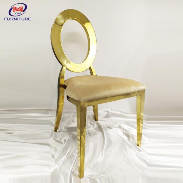 ODM Round Back SS Banquet Room Chairs Gold For Church