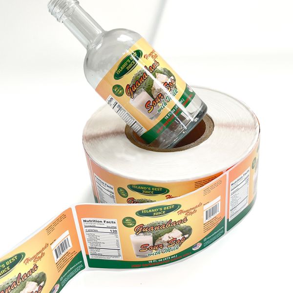 Chinese Factory Custom Vinyl Printed Waterproof Logo Stickers Custom Label Juice Water Bottle Label
